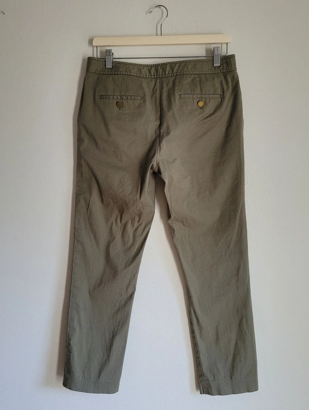 Tory Burch size 6 Moss Green Ankle pants cotton Spandex